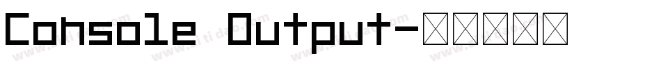 Console Output字体转换